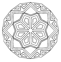 A coloring page of mandala