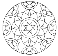 A coloring page of mandala