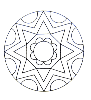 A coloring page of mandala