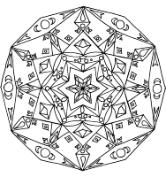 A coloring page of mandala