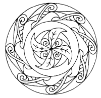 A coloring page of mandala