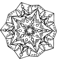 A coloring page of mandala