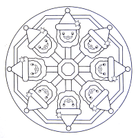 A coloring page of mandala