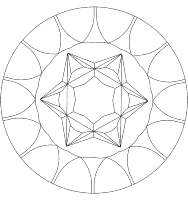 A coloring page of mandala
