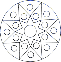 A coloring page of mandala