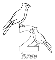A coloring page of numbers