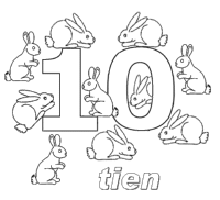 A coloring page of numbers