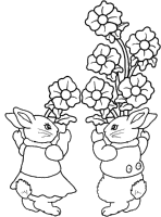 A coloring page of spring