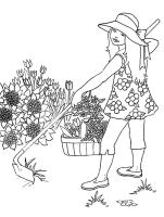 A coloring page of spring