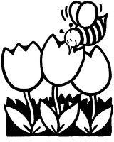 A coloring page of spring