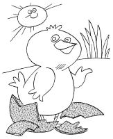 A coloring page of spring