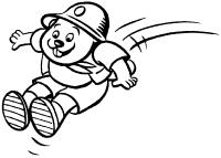 A coloring page of beavers