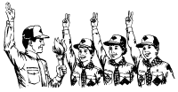 A coloring page of ceremony