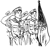 A coloring page of ceremony