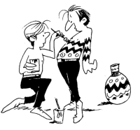A coloring page of expression
