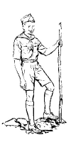 A coloring page of hiking