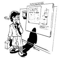 A coloring page of reporting