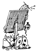 A coloring page of reporting