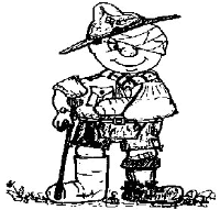 A coloring page of security