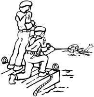 A coloring page of security