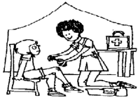 A coloring page of security