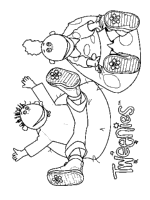 A coloring page of tweenies