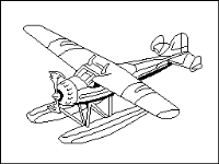 A coloring page of airplane