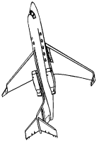 A coloring page of airplane