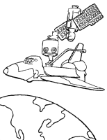 A coloring page of airplane