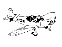 A coloring page of airplane